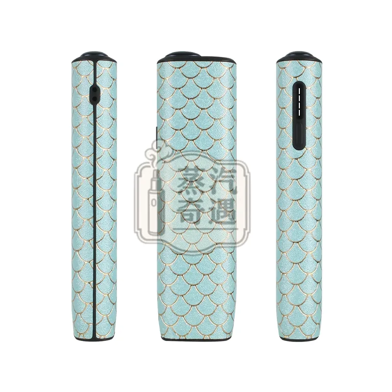 IQOS ILUMA i ONE 魚鱗紋保護套棕色款特寫圖 (2)