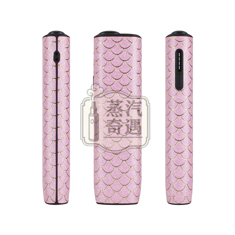 IQOS ILUMA i ONE 魚鱗紋保護套粉色款特寫圖