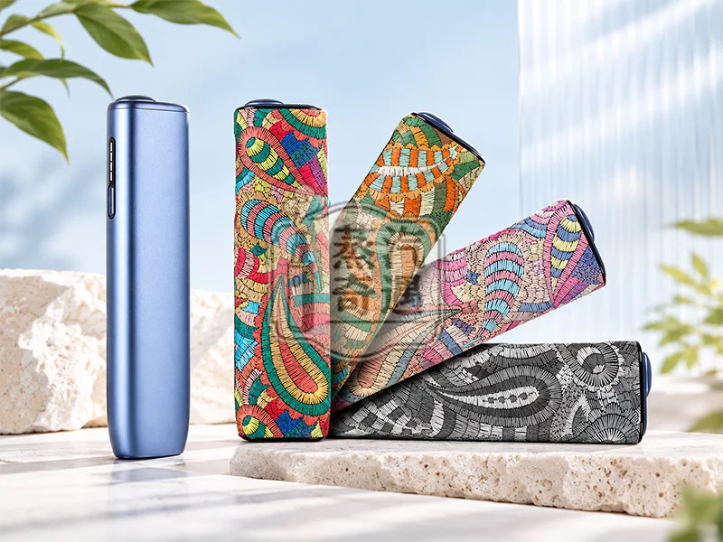 IQOS ILUMA i ONE腰果花紋保護套 四款配色特寫加ONE主機展示