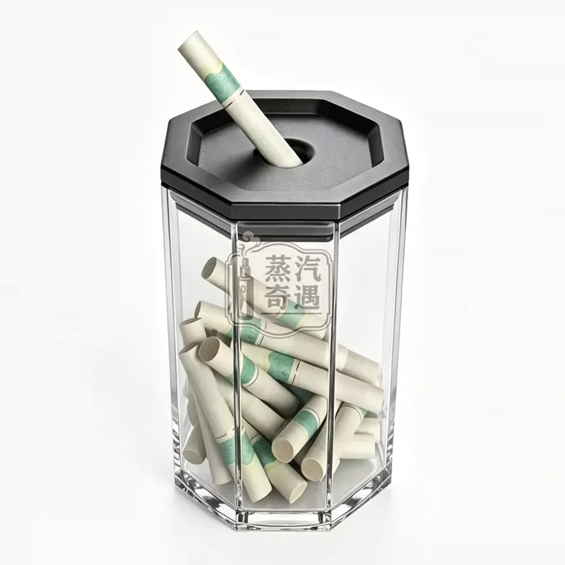 透明款IQOS煙灰缸 黑色款式容量特寫圖透明款IQOS煙灰缸 黑色款式容量特寫圖